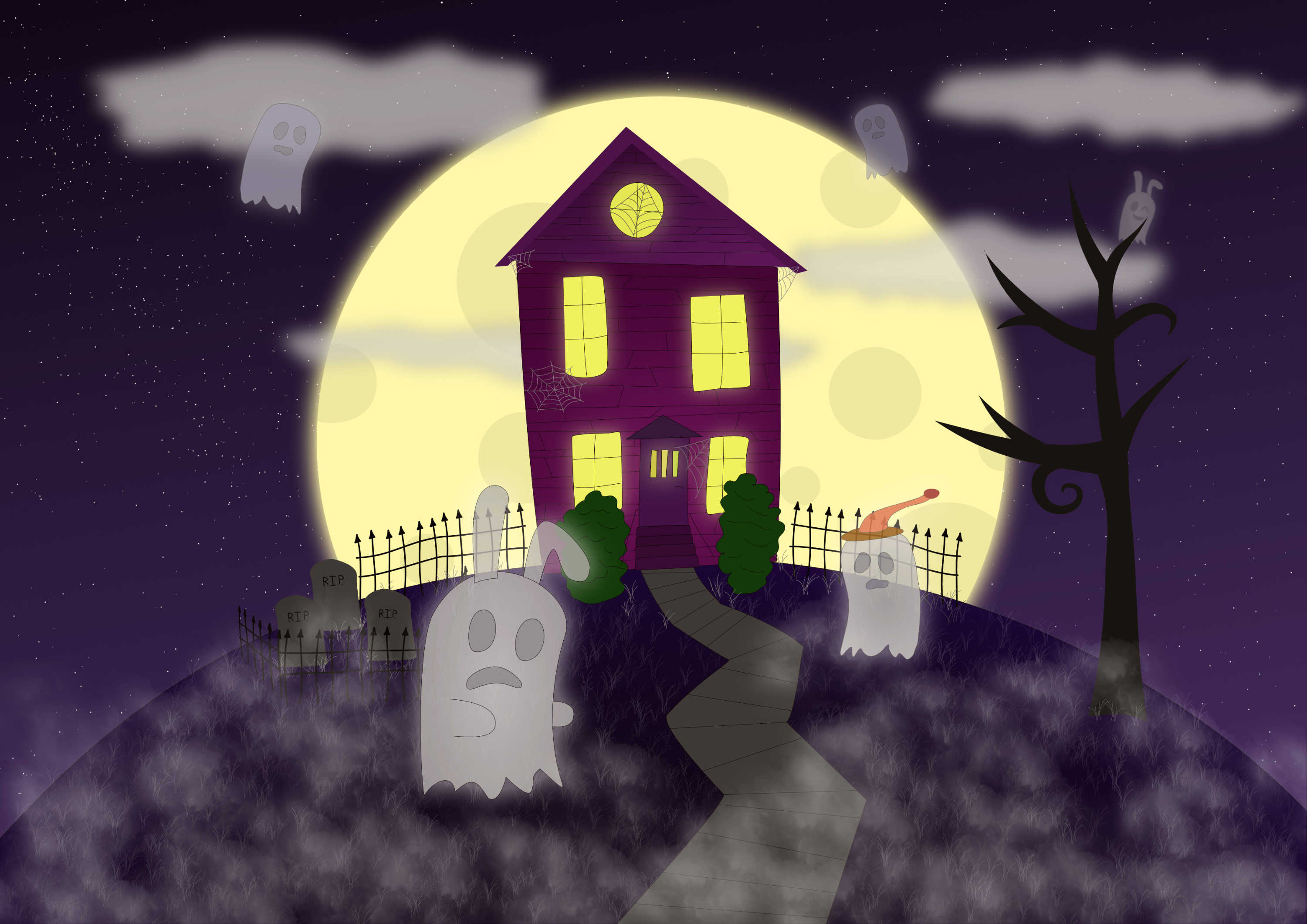 illustration style halloween
